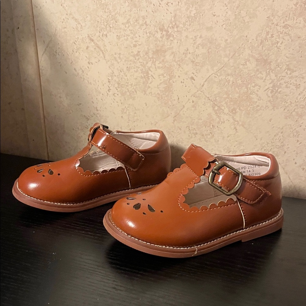 Brown Kids Shoes with Buckle